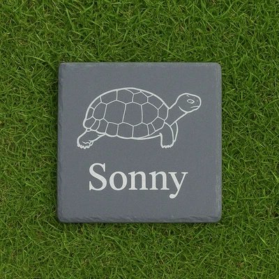 PERSONAL GIFTS UK Personalised Engraved Pet Tortoise Slate Plate For Food