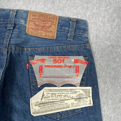 Vintage Levis 501 XX Jeans Mens 31x36 Deadstock NWT 80s Blue Button Fly 1984 - Image 1 of 4