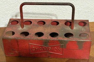 Vintage CHAMPION Spark Plug Tray with Handle. P/N CT-446, 12 hole - Picture 1 of 3