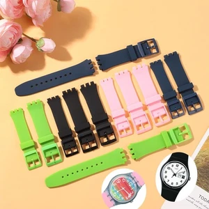 And Women Replcement Rubber Silicone Strap Watch Band Sports Strap For Swatch - Picture 1 of 20