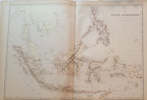 1882 Blackie large map Indian Archipelago printed color - Picture 1 of 8