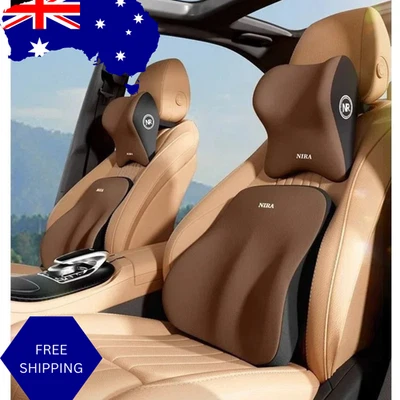 Memory Foam Car Headrest & Lumbar Cushion Set for Back and Neck Support - image 1 of 4