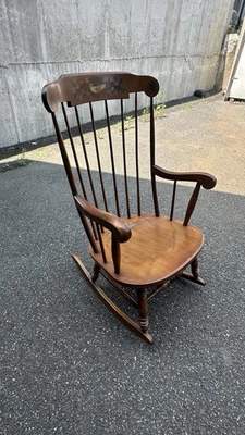 MId Century Ethan Allen Cape Cod 摇椅/可伸缩摇椅   — 第 1/4 张图片