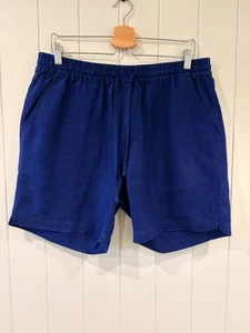 Cotton On Men’s Size L Large 100% Linen Blue Casual Shorts Summer Pockets - Picture 1 of 11