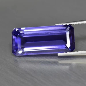 3.50Ct Octagan_Shimmering 100% Natural Intense Blue Iolite Loose Gemstone - Picture 1 of 1