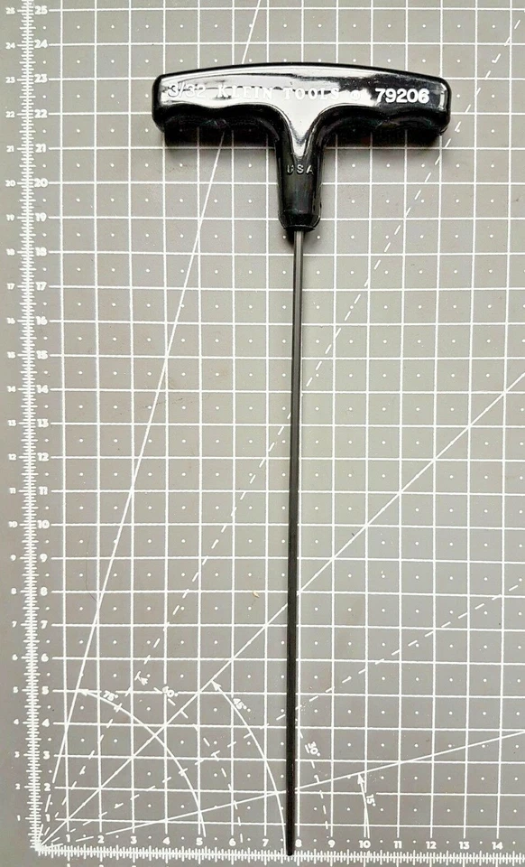 Klein Tools 3/32' (0.0938'/2.38cm) T-Handle Hex Key 9' long  - Made in USA - Image 1 of 3