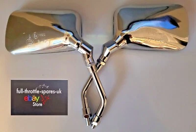 Se adapta a: PAR DE ESPEJOS RETROVISORES SUZUKI GSF 600 650 1200 1250 BANDIT NUEVOS M10 CROMO Foto 1 de 3