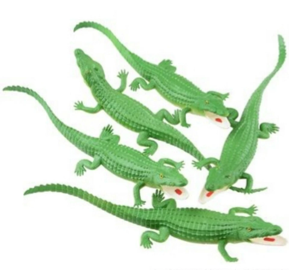 8" Vinilo Caimán Safari Animal Juguete Fiesta Favores Cumpleaños Regalos Fingir Jugar Foto 1 de 1