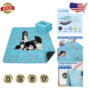 Non-Slip Washable Dog Pads - 2-Pack Absorbent Training Mats for Crates and Sofas - Picture 1 of 10