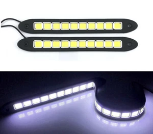2X 10 LED Tagfahrlicht DRL COB Streifen Lampe Nebel Autofahren 12V China POST - Bild 1 von 5