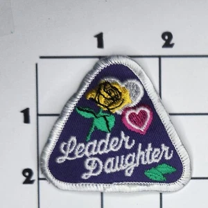 Leader Daughter Patch Girl Scouts USA GSUSA Embroidered Iron On Uniform - Picture 1 of 1