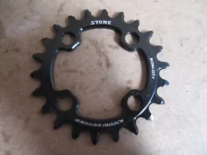 Stone 22 tooth Narrow Wide inner chainring 4 bolt 64 mm BCD 22t Black NEW (4330) - Picture 1 of 4