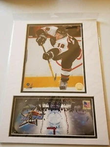 PHILA FLYERS MIKE RICHARDS NHL ALL STAR GAME 2008  MATTED PHOTO +SPEC STAMP CANC - Picture 1 of 5