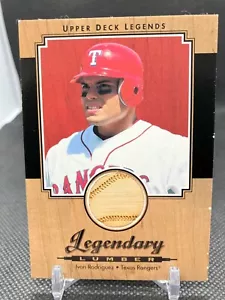 IVAN RODRIGUEZ 2001 UPPER DECK LEGENDS GAME-USED BAT RANGERS (CHIPPING) - Picture 1 of 1
