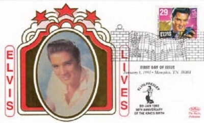 USA 1993 BENHAM FDC - "ELVIS LIVES" Elvis Presley 29c. - First Day MEMPHIS - Image 1 of 2