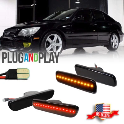 Luz de señalización lateral LED roja + ámbar delantera de humo 4 piezas para Lexus IS300 2000-2005 Foto 1 de 4