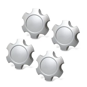 4x Silver Wheels Center Hub Caps for Tundra 17" 10 Spoke Silver Wheels 03-06 - Picture 1 of 9