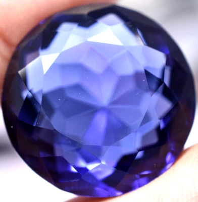Lab Created 57.80 Ct Violet Blue Tanzanite GGL Certified Sparkling AAA+ Gemstone - Image 1 of 4