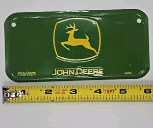 Miniature Green John Deere License plate 6" For Bicycle, Bike, Implements NEW - Picture 1 of 2