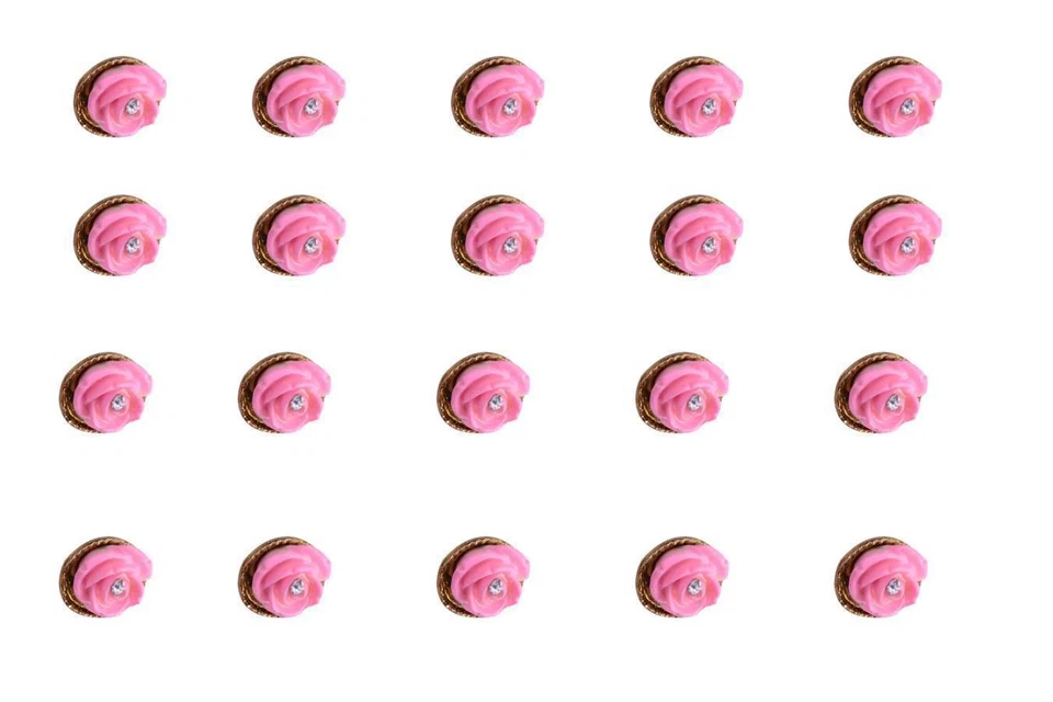 12PC Handmade Shank Buttons Fit Sewing Scrapbook 13mm Round Flower Decorative - Image 1 of 1