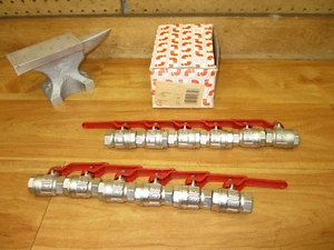 LHA BV-08-N (BOX OF 12) *NEW OLD STK* Bronze Plated Ball Valve 1/2" Italy - Picture 1 of 7