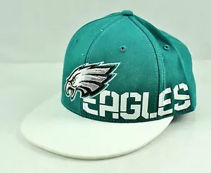 Philadelphia EAGLES Green & White Flat Visor Fitted Hat Cap NFL S / M - Picture 1 of 3