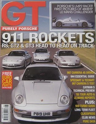 GT Purely Porsche magazine 08/2005 featuring Cayman, Carrera, GT2, GT3, 944 - Image 1 of 2