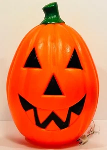 Halloween General Foam Plastics Large Lighted Pumpkin Blow Mold Jack O" Lantern  - Picture 1 of 6