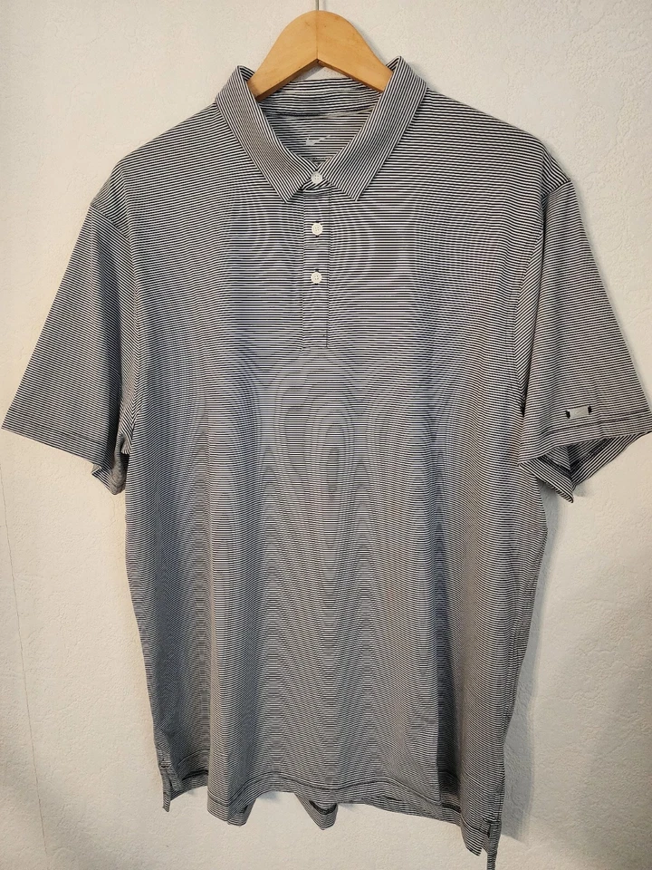 Nike Dry Golf Polo Shirt Top Player Striped CV3496-451 Blue Stripe Men's XL