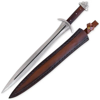 Hand Forged Viking Sword 1095 High Carbon Steel Full Tang Functional Blade - Image 1 of 4
