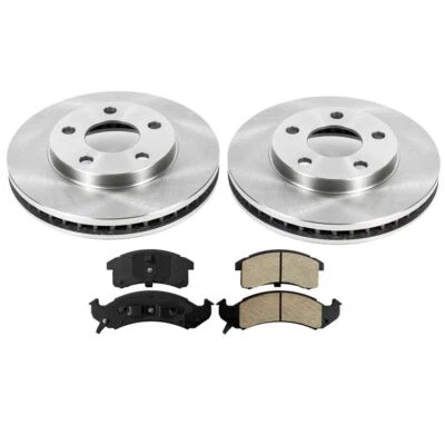 1998-1999 for Pontiac Bonneville Front Disc Brake Rotors & Ceramic Brake Pads - Image 1 of 4
