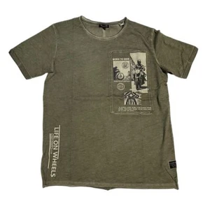 Key Largo Herren T-Shirt military green Motoprint KLWHEELS round MT00608 - Bild 1 von 2