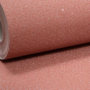 Plain Blood Orange Wallpaper Silver Glitter Sparkle Textured Vinyl Paste Wall - Picture 1 of 7