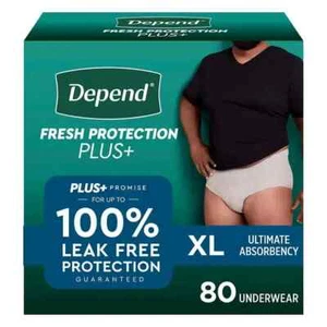 Depend Protection Plus Ultimate Underwear for Men Extra Large 80-count: CWDS - Picture 1 of 3