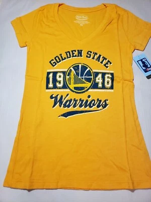 NBA Golden State Warriors Women’s Premier Triblend Modest V-Neck Tee, Gold, XS - Image 1 of 4