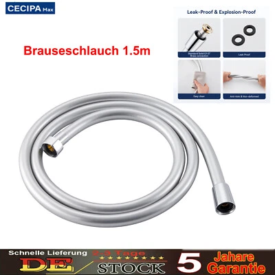 1.5M PVC Duschschlauch Verdreh- und Knickschutz Brauseschlauch Anti-Leck en Kink - Bild 1 von 4
