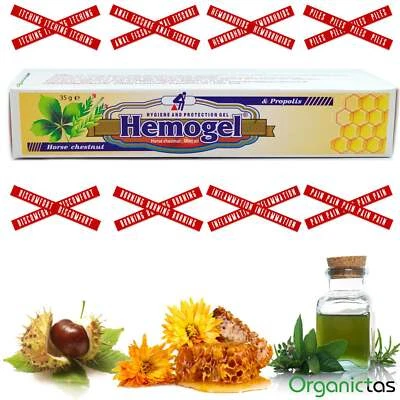 PHARMADENT-BIO - HEMOGEL Herbal Hemorrhoids Cream Relief Hygiene Protection Natural Haemorrhoids Relief