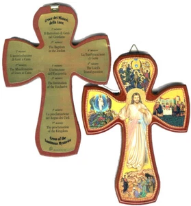 Luminous Mysteries Wall Cross, Made with Quality in Italy - Picture 1 of 6