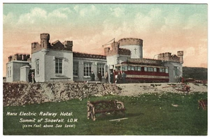 Antique Color Antique Postcard Manx Electric Railway Hotel Isle of Man #1030 - Bild 1 von 2