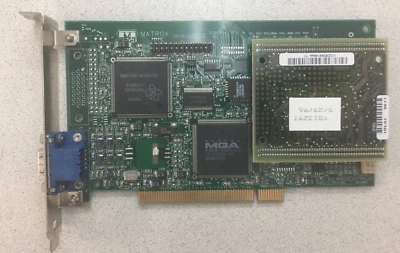 Vintage MATROX 576-04 REV.A PCI VIDEO CARD with VIDCRD001AAWW TI M0DULE - Image 1 of 4