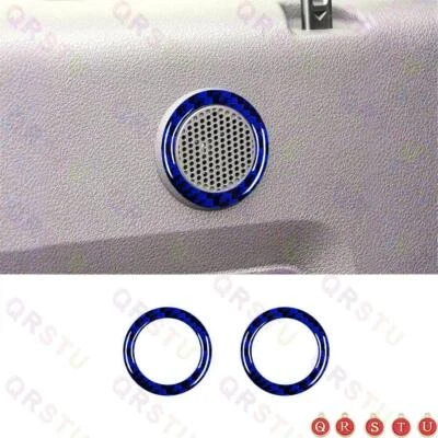 Blue Carbon Fiber Rear Door Speaker Trim For Ford F-250/350/450/550/650/750 Foto 1 de 4