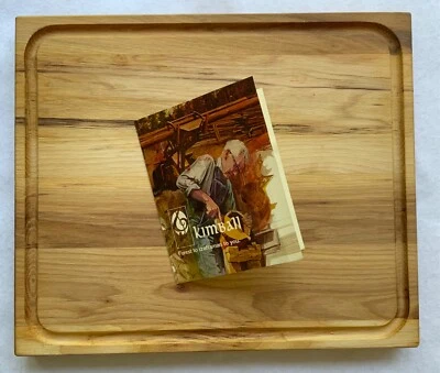 New Kimball 12x10x1” Wooden Cutting Board Butcher Block, Juice Grooves, Handles - Image 1 of 4
