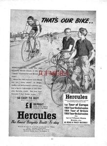 Hercules Lightweight Sports Bicycles ADVERT #2 Vintage 1950s Print Ad 675/133 - Picture 1 of 1