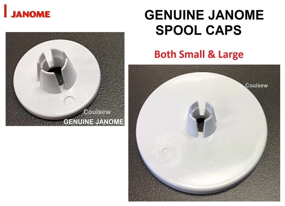 JANOME SEWING THREAD SPOOL HOLDER CAP COTTON DISC STOPS * SMALL & LARGE * - Image 1 of 1
