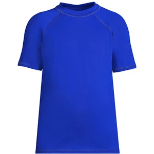 NWT LANDS' END Boys Short Sleeve Crew Neck Solid Swim UPF 50 Rash Guard size XL - Picture 1 of 1