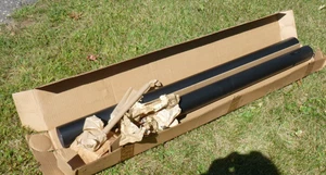 NOS Vintage 1960er Metall Lampenmast Kit schwarz mit Querstange 3" Durchmesser - Bild 1 von 7