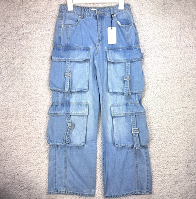 Pantalones de mezclilla cargo Forever 21 x Bratz para mujer talla 28 calce relajado pierna recta nuevos con etiquetas Foto 1 de 4