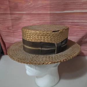 1920s West Point Military Academy Army Reunion Straw Boater Hat West Pointer - Picture 1 of 14