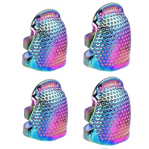 4PCS Metal Thimble for Sewing Finger Protector Adjustable Size S&M Dazzle - Picture 1 of 6