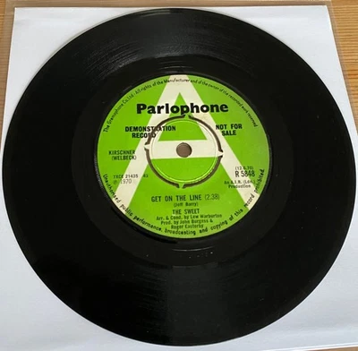 The Sweet – Get On The Line - 7" Vinyl Single - Very Rare 1970 UK Promo. Foto 1 de 4